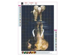 Kit de pintura com diamantes DIY com tema de animais (30x40cm, 5D com perfuração completa)