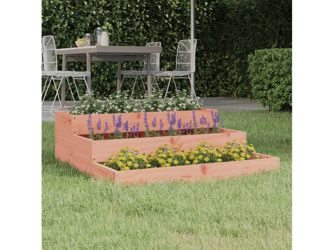 Planter, Planters Vidaxl Marrom Madeira De Douglas (78 X 78 X 27 Cm)