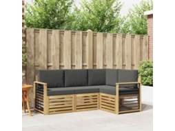 Vidaxl Conjunto De Sofás Para Exterior 4 Unid. Branco E Antracite