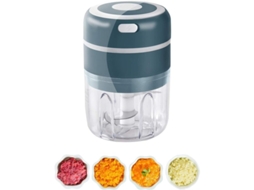 Picadora Eléctrica Inalámbrica, Trituradora De Ajo Y Cebolla, Picador Mini Con Cuchillas De Acero Inoxidable Recargable Usb 250ml