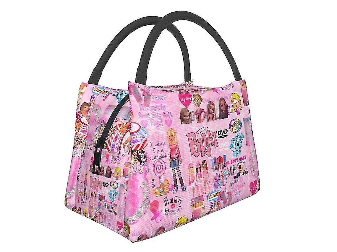 Lancheira térmica com estampa de boneca Bratz para mulheres, tema praia, com AC Aquaforge.