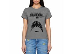 Rockinstone Jaws Movie Teeth Heather Graphite Adult T-shirt Size:l