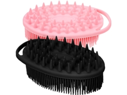 Escova Esfoliante De Silicone 2 Peças Para Corpo E Cabelo, Massagem Suave E Relaxante Para Uma Pele Limpa Saudável