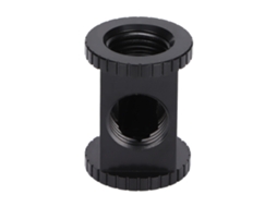 Conector T De Latão Com Roscado Fêmea G1/4 Polegada Para Refrigeração Por Água, Cor Preta, Ajuste Em Bloco T