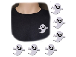 6 Broches Luminiscentes Halloween Fantasmas Morcegos e Abóboras NEVEANCE