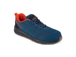 Steelite Aire Trainer S1p Sport: Conforto E Estilo Para O Trabalho Azul Laranja / 37