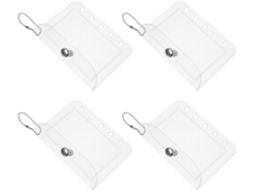 Conjunto Jojofuny com 4 pastas transparentes à prova d'água com 5 envelopes removíveis para folhas soltas.