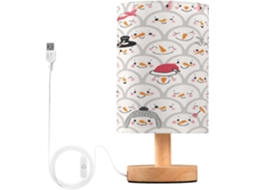 Abajur De Mesa Led Luminária Cabeceira Elétrica Para Quarto Infantil, Corredor, Natal, Com Design De Cabeça Boneco Neve