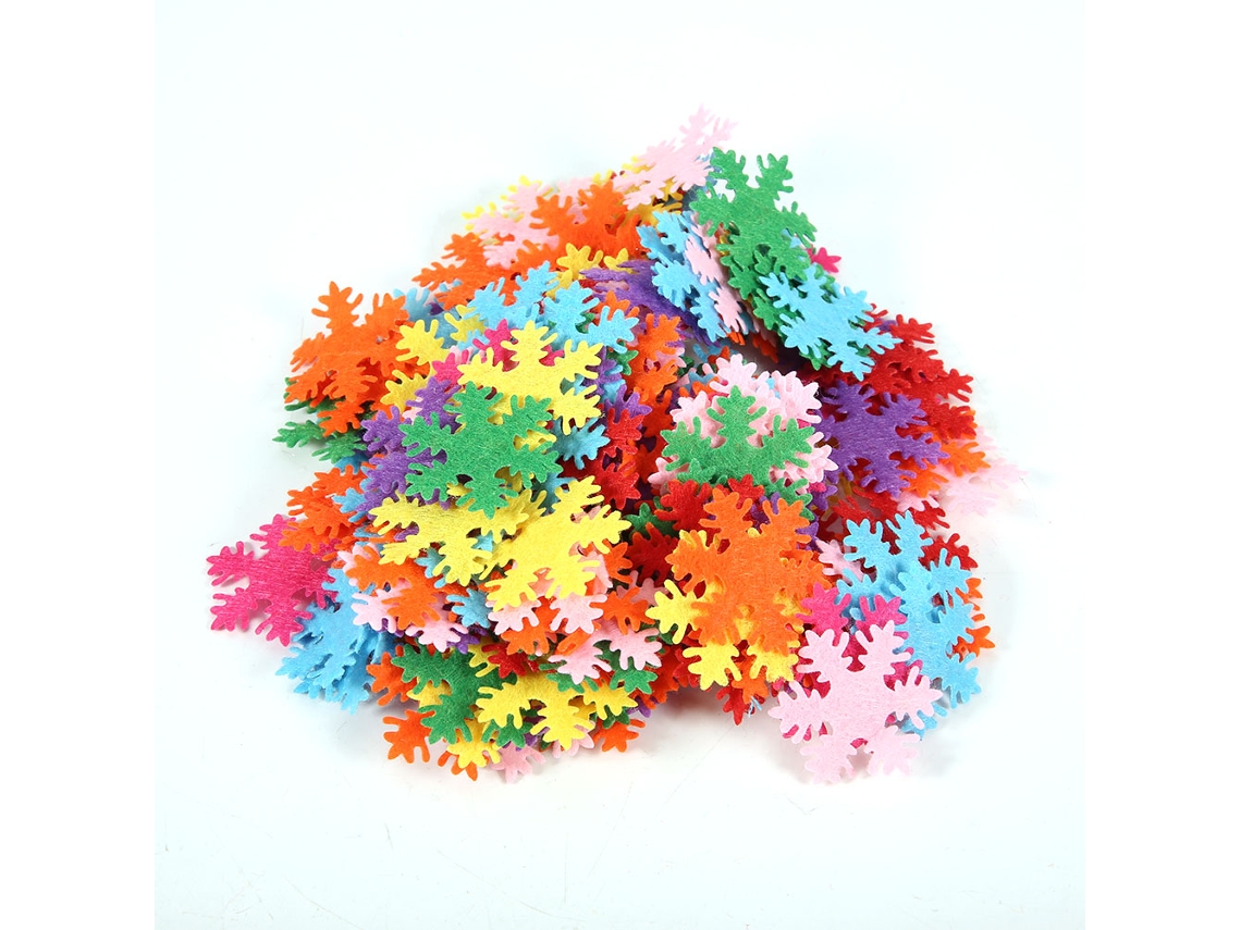 Laxiscreed Confetes De Flocos De Neve Multicor Para Decoração De Natal, Árvore, 500 Peças