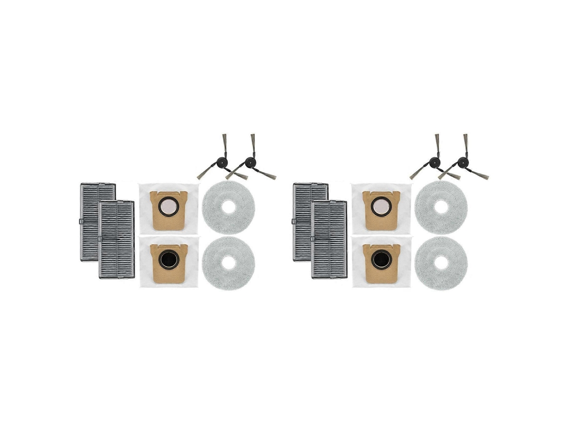 2x Acessórios Para Xiaomi Mijia Robô Varredor M40 Escova Lateral Filtro Core Saco Pó Pano Esfregão