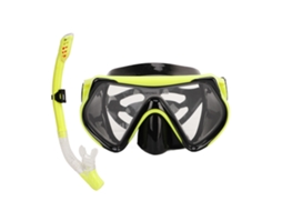 Conjunto Snorkel Ajustável Adulto Amarelo Mergulho