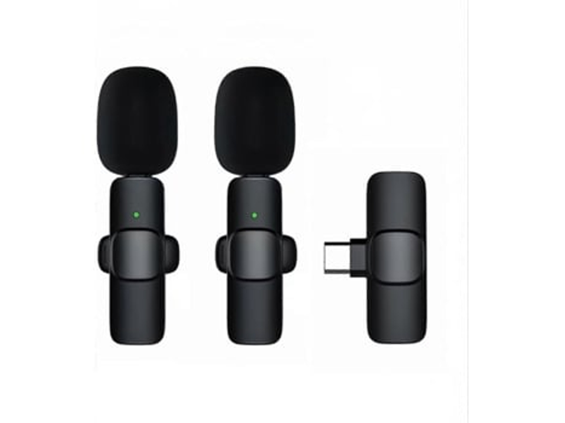 Microfone de lapela sem fio profissional Panoona para smartphones Android