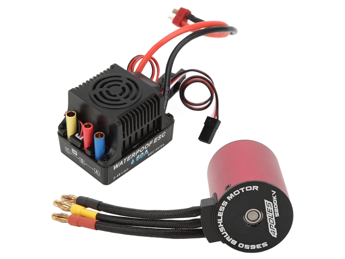 Kit De Motor Brushless Rc 6 60a Esc S3650 5200kv De Alto Torque, Com