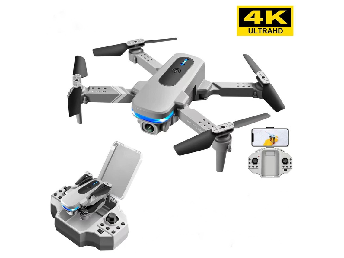 Mini Drone Dobrável Ky910 com Câmera Única 4K 1 Baterias Duração Da Bateria: 12 Min Cinza YIZHOOD
