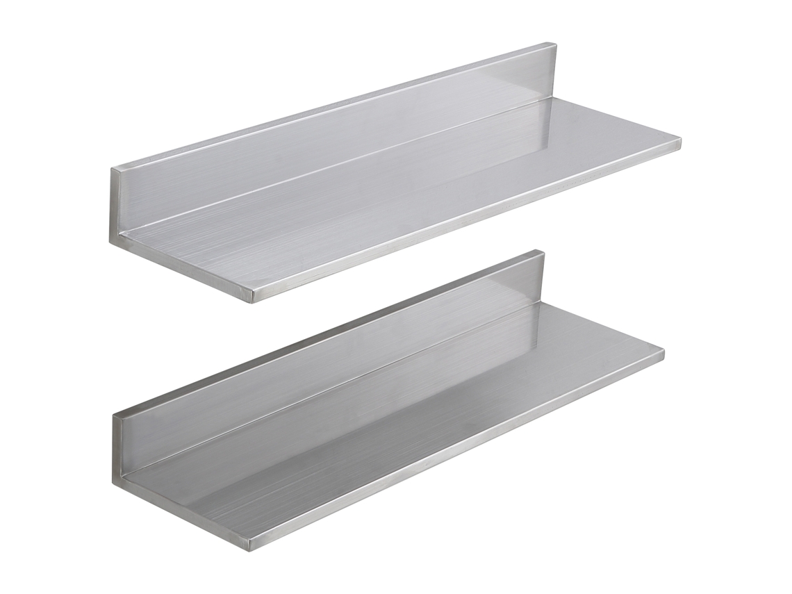 Prateleira de Aço Inoxidável 762x218 Mm, Flutuante Parede com Protetor Contra Respingos, Capacidade Carga 20 Kg, Resistente para Restaurantes,