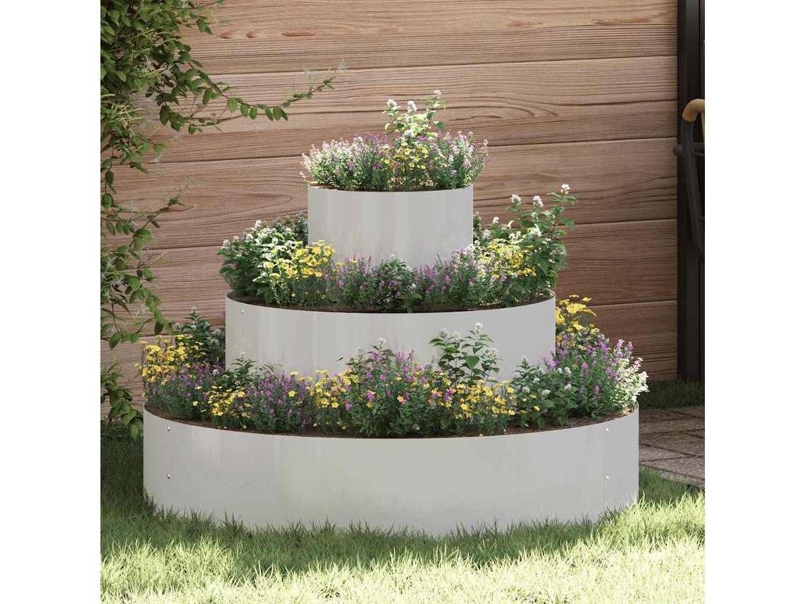 Vidaxl Vaso De Jardim Prateado 90 X 90 X 20 Cm Aço Inoxidável