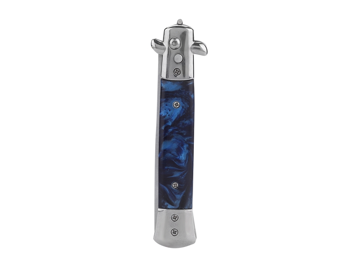 Peine De Pelo Aceite Plegable Con Resortes Dientes Redondos Suaves Peine De Estilo Azul Portátil