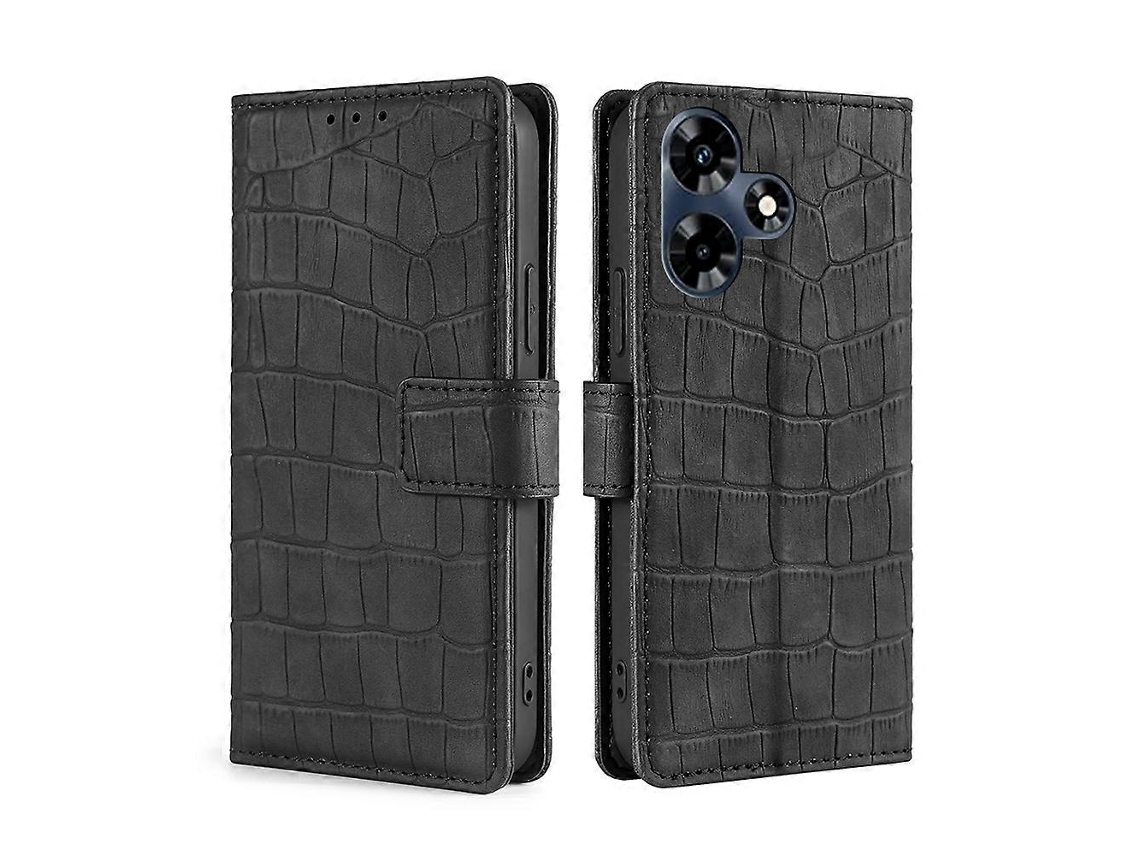 Capa De Celular Em Couro Com Textura De Crocodilo E Fecho Magnético Para Infinix Note 30 5g.