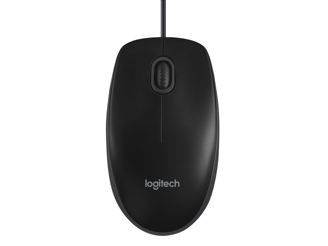 Rato LOGITECH B100 (Cabo USB - Regular - 800 dpi - Preto)