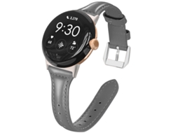 Bracelete Para Google Pixel Watch 1/2/3, Couro Pu, 41mm（cinza）czhhmart