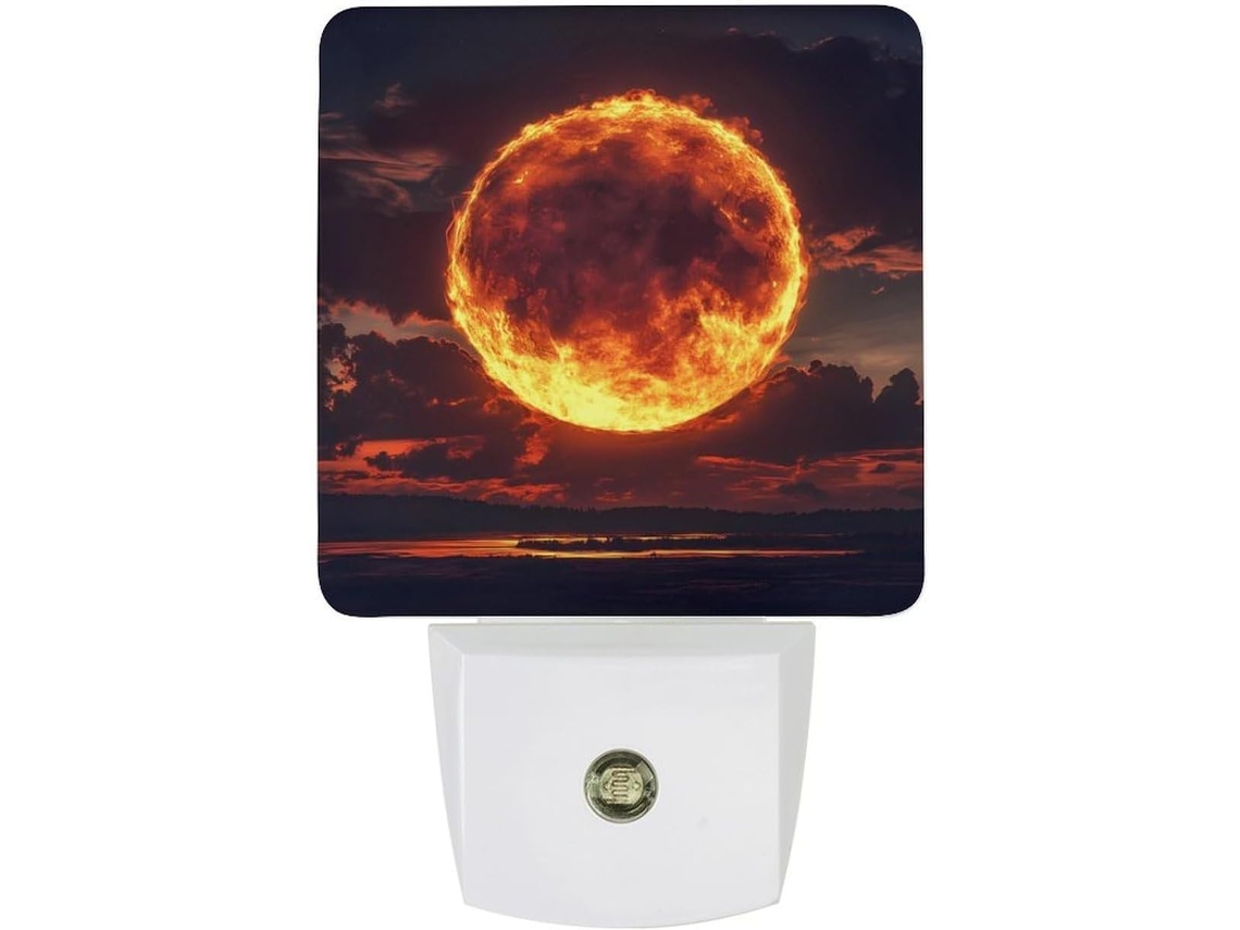 Luz noturna com sensor crepuscular solar e LED