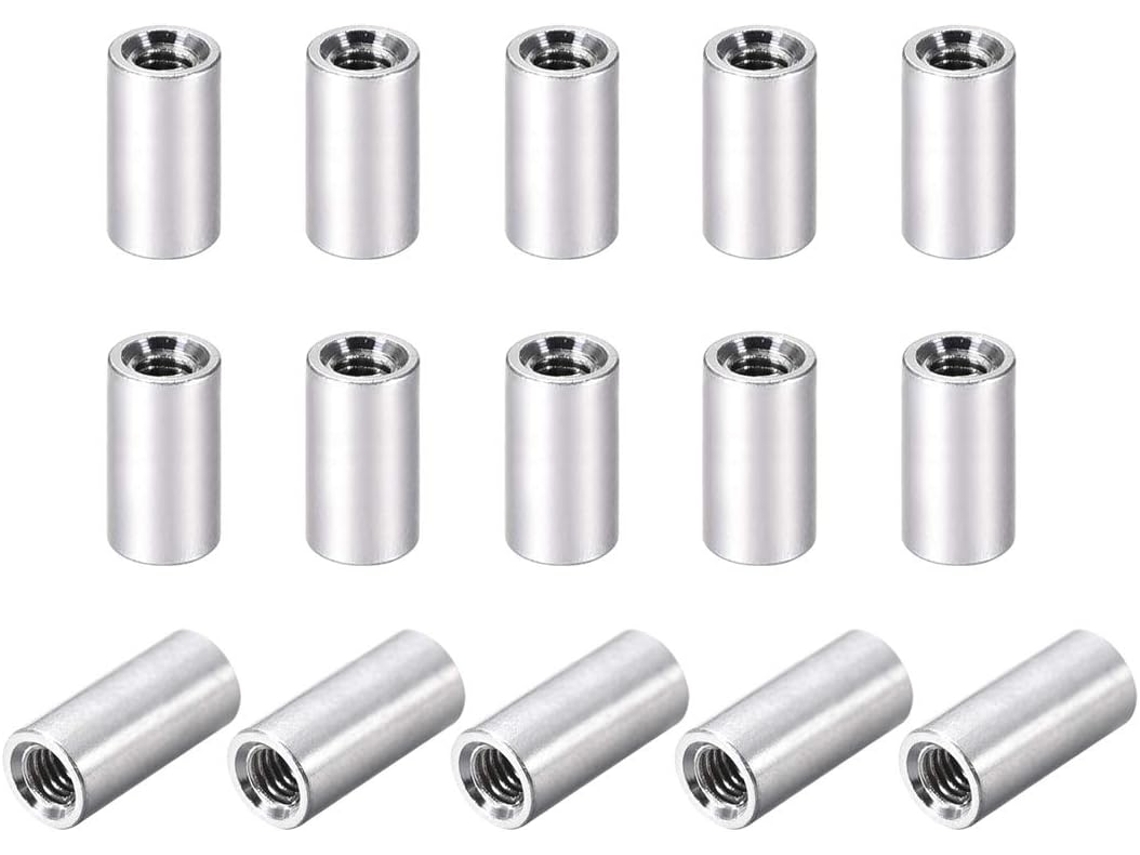 Conjunto de 15 Espaçadores Fêmea Redondos de Alumínio M3x12mm para Drones CHABERLU
