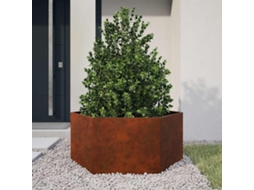 Vidaxl Vaso/floreira 90x90x45 Cm Aço Corten Cor Enferrujado