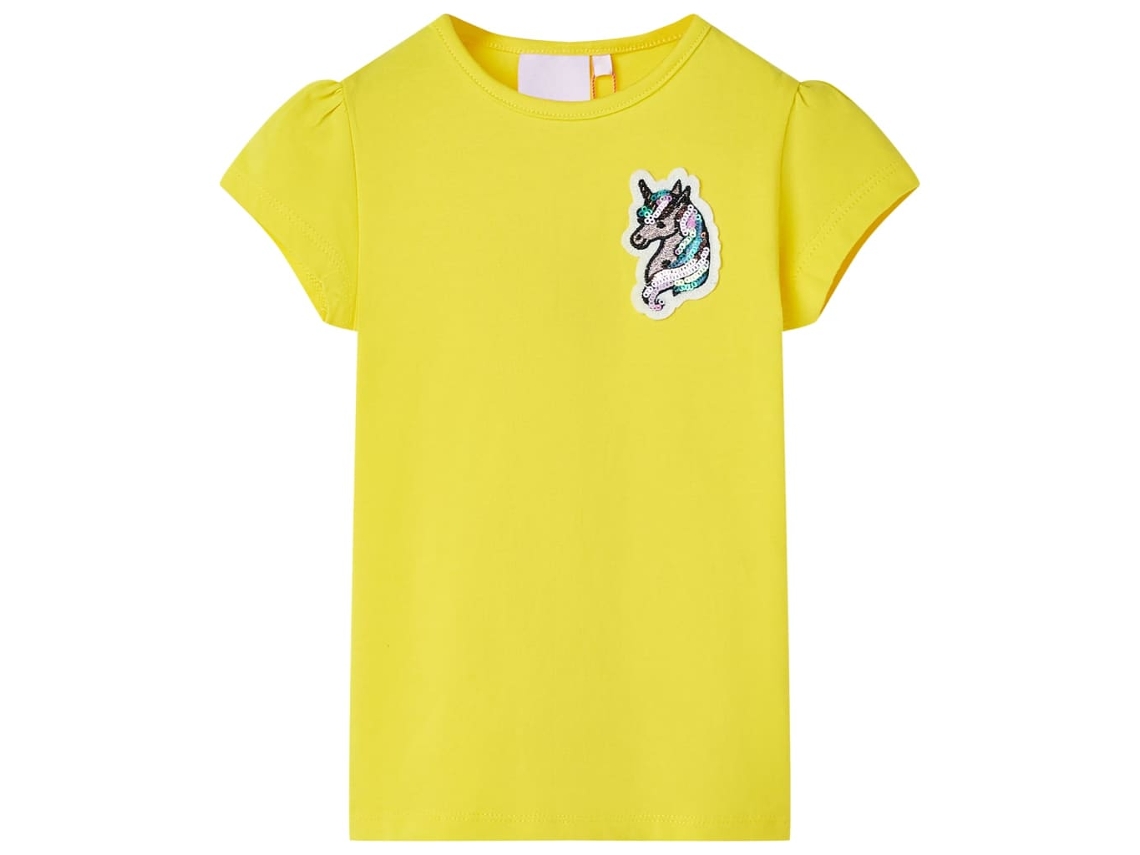 T-shirt De Criança Amarelo Brilhante 140