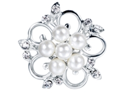 Broche De Moda Com Strass E Pérola Falsa Para Decoração
