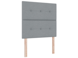Conjunto 1 Cama Box Vidaxl Cinzento-claro Tecido (90 X 200 Cm)