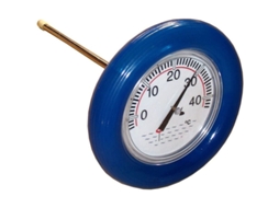 Termômetro Flutuante em Aço Inox 26.5 Cm Azul AQUAFORGE para Piscinas, Spas, Jacuzzis, Aquários