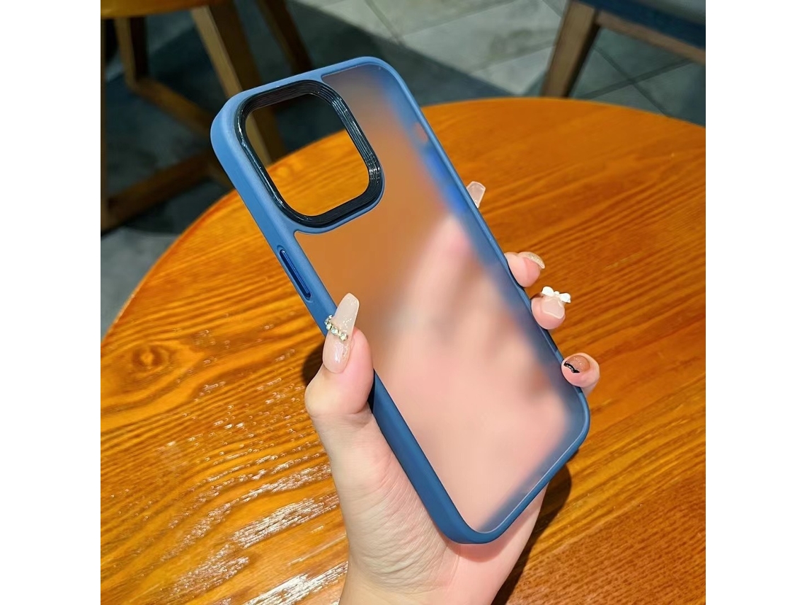 Capa Para Iphone 17 Pro Max, Azul Marinho, Com Toque Suave, Fosca E Transparente, Resistente A Impressões Digitais.