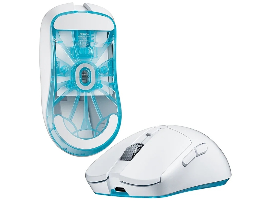 Rato Yizhood S450 Young Dpi26000 Wired Paw3395 Dual Mode 2.4g Leve E Sports Office Pc Gamer Acessórios Presentes Azul