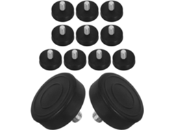 Conjunto De 12 Pés Niveladores Ajustáveis Para Móveis Com Rosca M10,