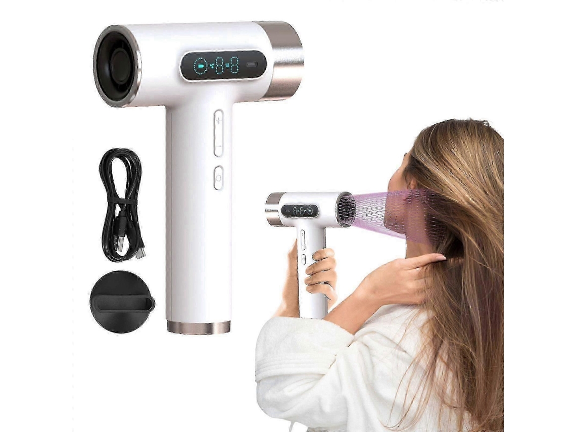 Secador de Cabelo Bateria Alta Velocidade com Difusor 300w 100000rpm Iôni Co Recarregável Usb GOKOCO