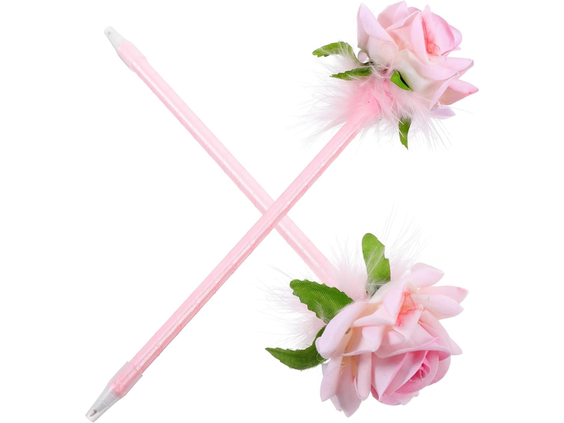 2 Canetas Esferográficas Redondas Com Formato De Flor - Ideais Para