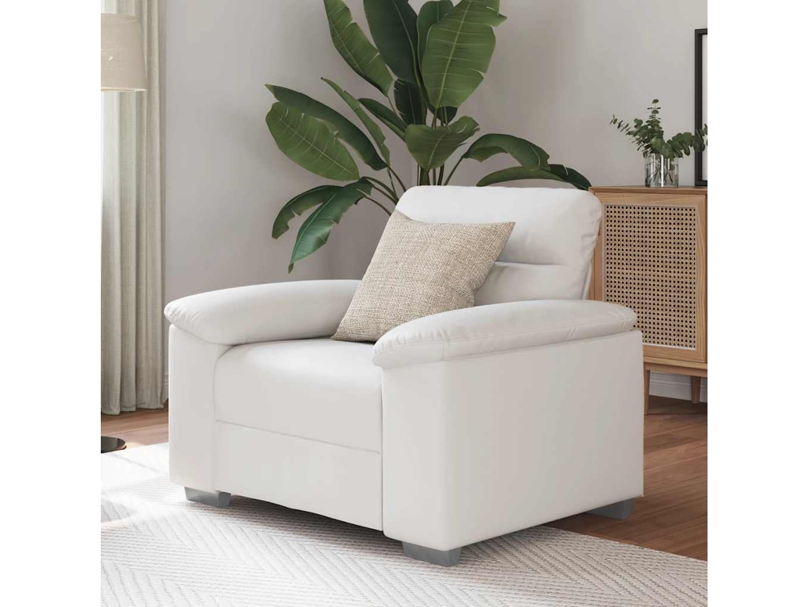 Vidaxl Poltrona 100x81x84 Cm Couro Artificial Branco