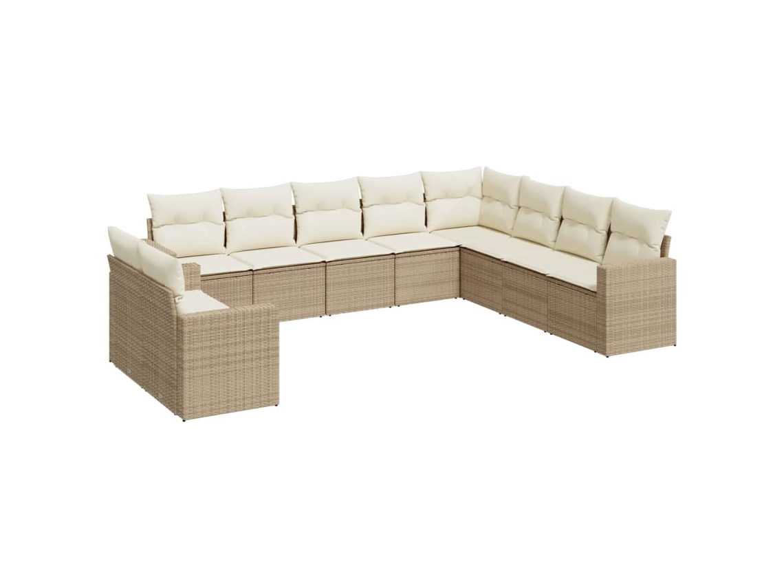Garden Sofa Set, Garden Sofa Sets Vidaxl Bege Rattan / Vime (n/a)