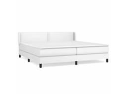 Box Spring Bed, Box Spring Beds Vidaxl Branco Couro Artificial (200 X 200 Cm)