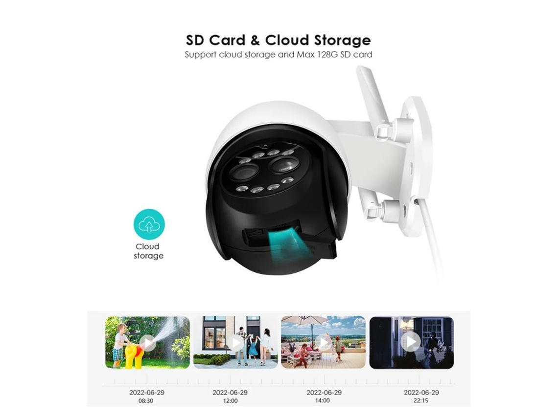 Câmera Wifi 4mp+4mp Duas Lentes Segurança Externa