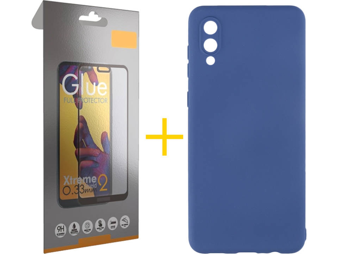 Capa e Película Samsung A02 SKYHE 2412 Azul