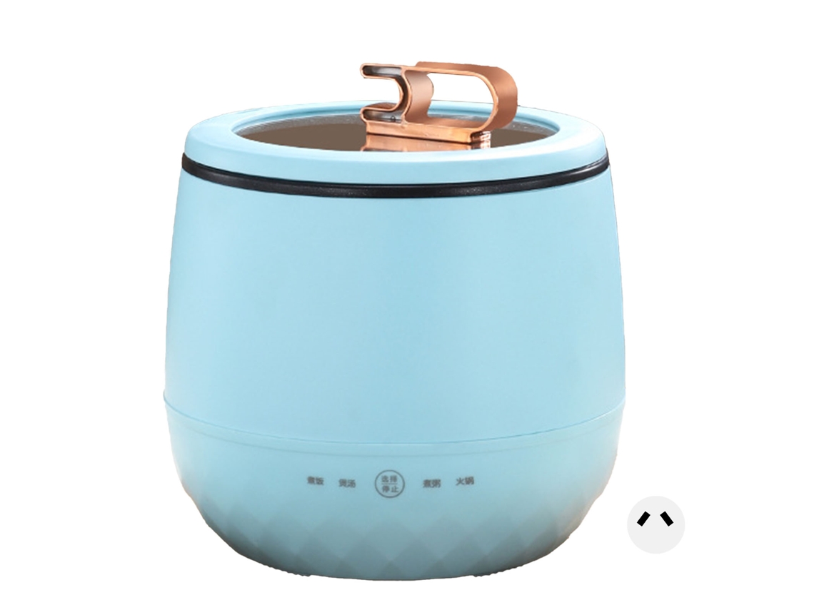 Cozinhadeira elétrica mini, antiaderente, multifuncional, com controle inteligente, 220v, azul | S/MARCA