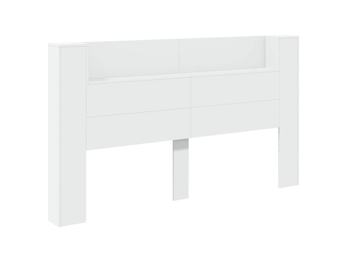 Conjunto 1 Cabeceira Com Armário Vidaxl Branco Derivados De Madeira (180 X 16,5 X 103,5 Cm)