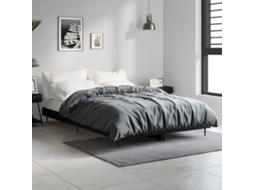 Vidaxl Estrutura De Cama 120x190 Cm Derivados De Madeira Preto