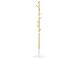 Cabide De 37,8x175,6 Cm Em Madeira Ideal Para Para Entrada Cor Branco Para Decoração E Funcionalidade Com Design Moderno E Prático E Branco