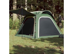 Vidaxl Tenda De Campismo 4 Pessoas Libertação Rápida Impermeável Verde