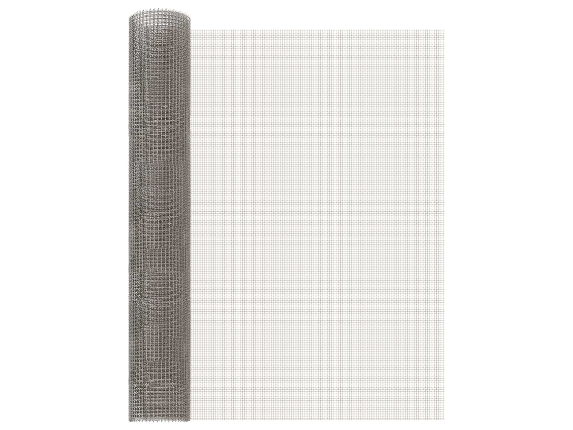 Vidaxl Tela De Malha 80 X 200 Cm 3 Mesh Aço Inoxidável 201 Prateado