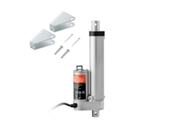 Atuador Linear de 12 V, Movimento 100 Mm 1500 N 5 Mm/s com Suporte Montagem e Proteção Ip54 para Móveis, Sistemas Automação, Equipamentos Mecânicos