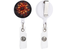 Porta Crachá Retrátil Com Clipe Tipo Jacaré, Efeito Neon, Chaveiro, Ideal para Oficiais de Mesa, Médico