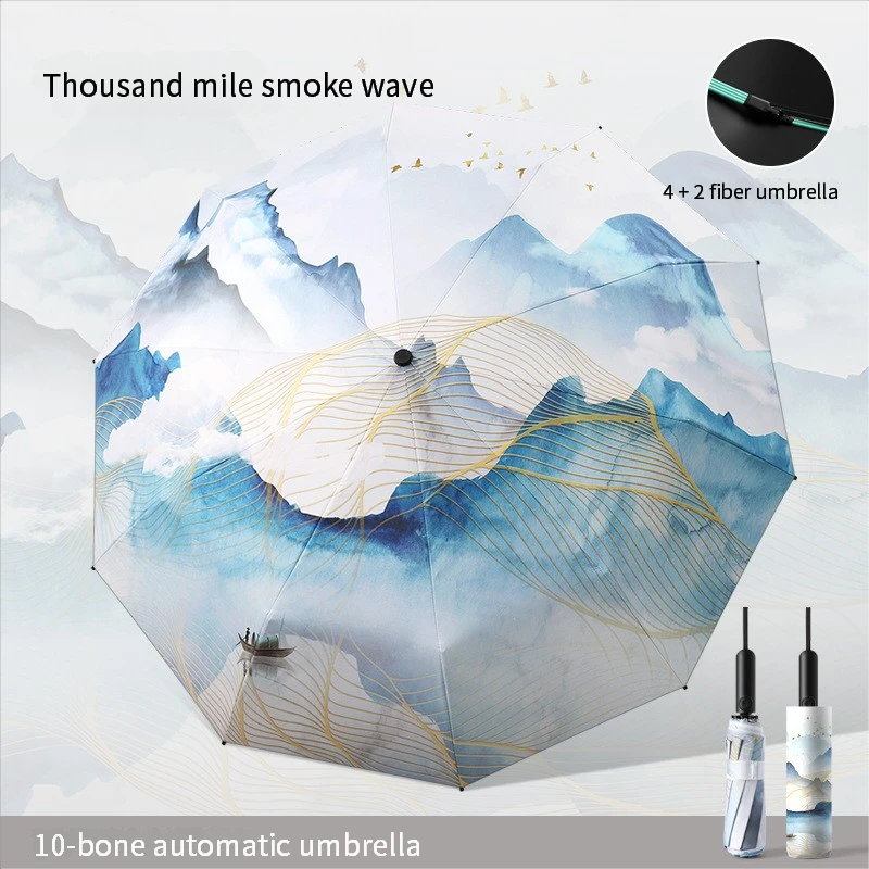 Guarda sol Retrô Dobrável Automático MDUG Estilo D (10k)